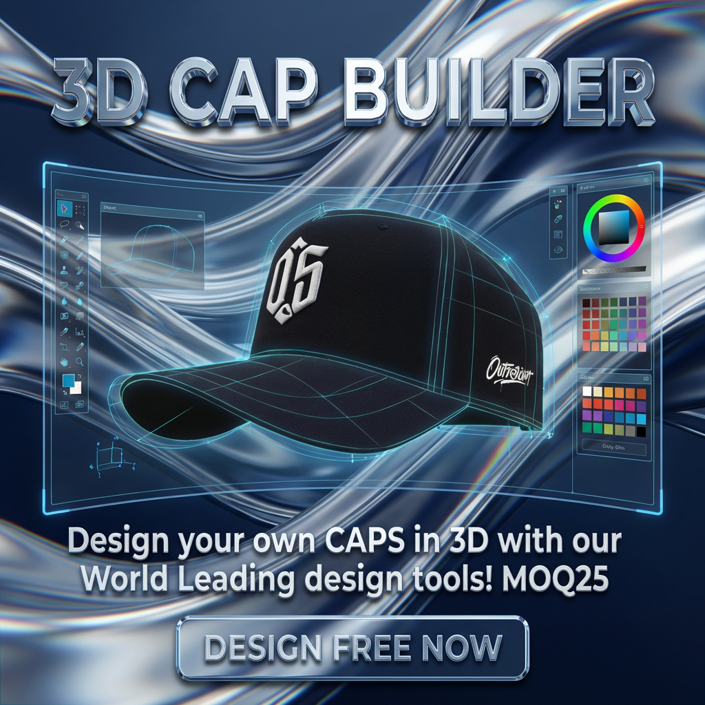 DIY CUSTOM CAPS IN 3D - 100% CUSTOMIZABLE - MOQ25