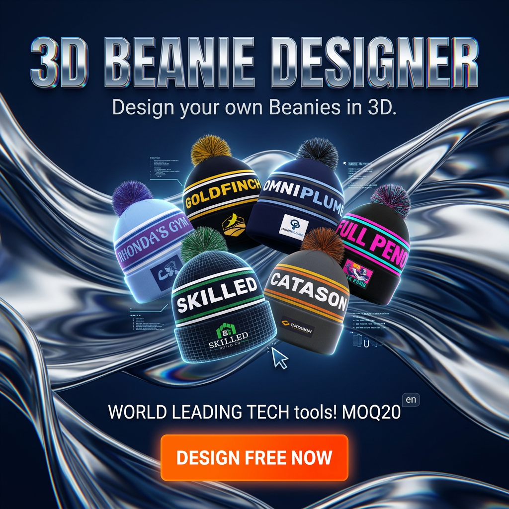 DIY CUSTOM BEANIES/TOQUES IN 3D - MOQ20
